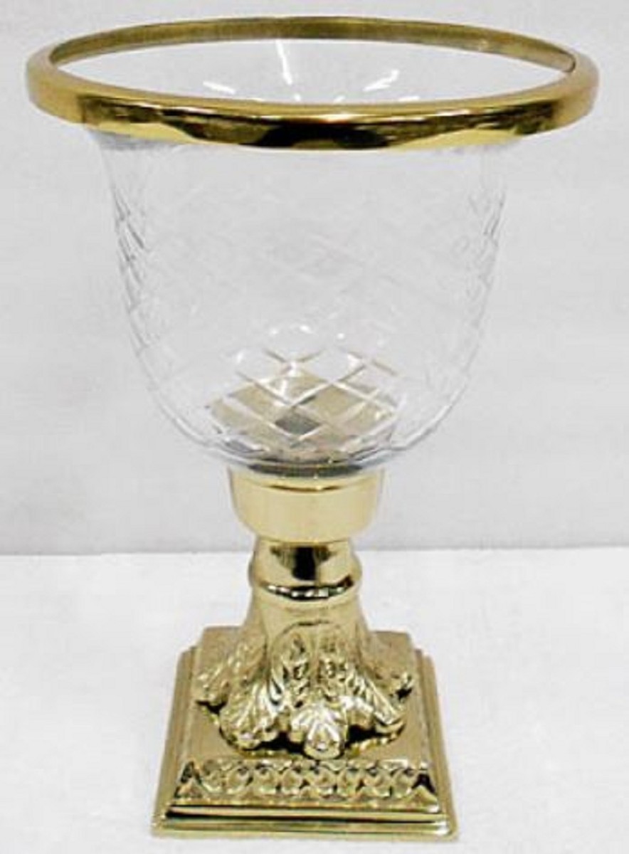 Casa Padrino Art Deco Candle Holder Gold O 19 X H 28 Cm Hotel