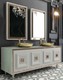 Casa Padrino Conjunto de Ba&ntilde;o de Lujo Blanco / Bronce / Oro - 1 Mesa de Lavado con 4 Puertas y 2 Lavabos y 2 Espejos de Pared - Muebles de Ba&ntilde;o de Lujo – Bild 1