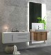 Casa Padrino Conjunto de Ba&ntilde;o de Lujo Marr&oacute;n / Blanco - 1 Mesa de Lavado y 1 Lavado y 1 Espejo de Pared LED y 1 Gabinete Colgante - Muebles de Ba&ntilde;o de Lujo – Bild 1