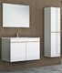 Casa Padrino Conjunto de Ba&ntilde;o de Lujo Blanco / Oro - 1 Mesa de Lavado y 1 Lavado y 1 Espejo de Pared LED y 1 Gabinete Colgante - Colecci&oacute;n de Lujo – Bild 1