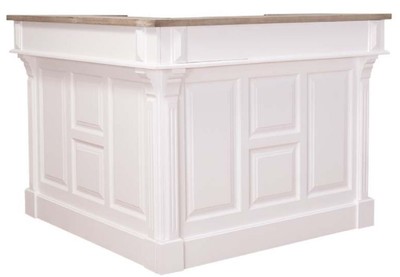 Casa Padrino Country Style Bar Counter White Natural 140 X 140 X