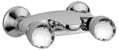 Casa Padrino Mezclador de Ducha de Pared de Lujo con Cristal Swarovski Plata 20 cm - Grifo para Ba&ntilde;era - Calidad de Primera Clase - Hecho en Italia – Bild 1