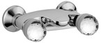 Casa Padrino Mezclador de Ducha de Pared de Lujo con Cristal Swarovski Plata 20 cm - Grifo para Ba&ntilde;era - Calidad de Primera Clase - Hecho en Italia – Bild 1