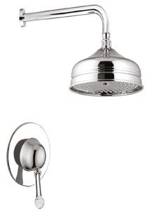 Casa Padrino conjunto de grifos de ducha de lujo con cristal Swarovski plata - Mezclador Monomando con Ducha de Cabeza - Conjunto de Ducha – Bild 1