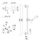 Casa Padrino conjunto de grifos de ducha de lujo con cristal Swarovski plata - Mezclador Monomando con Barra de Ducha y Ducha de Mano - Conjunto de Ducha para Ba&ntilde;o – Bild 2
