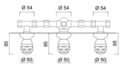 Casa Padrino conjunto de grifos de ducha de lujo con cristal Swarovski plata - Conjunto de Ducha para Ba&ntilde;o - Calidad de Primera Clase - Hecho en Italia – Bild 2