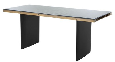 Casa Padrino Luxury Desk With Glass Top Brass Black 180 X 78 5 X