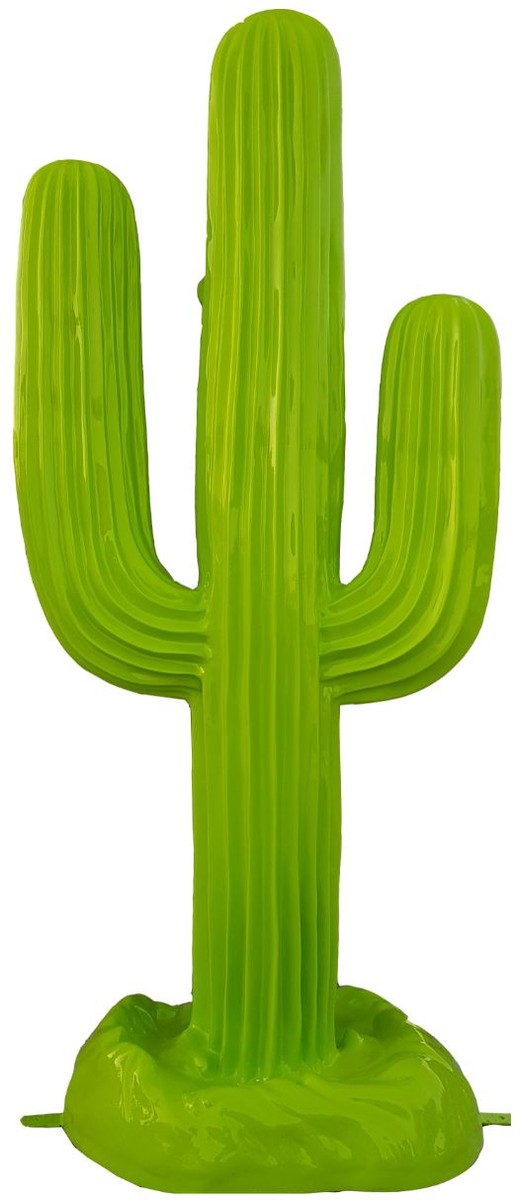 Casa Padrino Designer Skulptur Kaktus Grün 84 x H. 185 cm -  Wetterbeständige Gartendeko