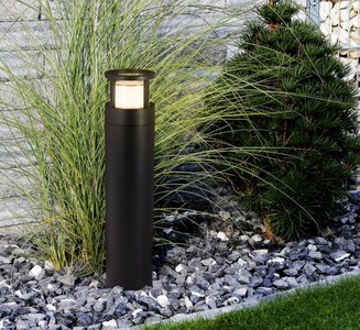 Casa Padrino l&aacute;mpara de exterior LED negro &Oslash; 10,8 x A. 50 cm - L&aacute;mpara de jard&iacute;n resistente a la intemperie - L&aacute;mpara de terraza - Iluminaci&oacute;n moderna de jard&iacute;n y patio – Bild 2