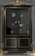 Casa Padrino vitrina de sal&oacute;n barroco de lujo negro / oro 130 x 55 x A. 210 cm - Vitrina barroco suntuosa con 2 puertas de vidrio - Muebles Barrocos Nobles
 – Bild 1