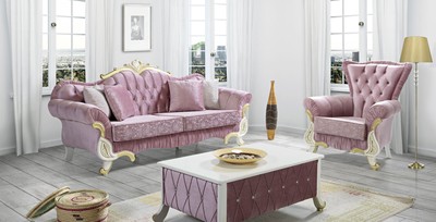 Casa Padrino Luxus Barock Wohnzimmer Set Rosa Weiss Gold 2 Sofas 2 Sessel 1 Couchtisch Wohnzimmer Mobel Im Barockstil Edle Barock Mobel Sofa Sets Barock Sofa Sets