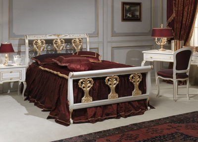 Casa Padrino Luxus Barock Doppelbett Weiß / Gold 208 X 229 X H. 114 Cm ...