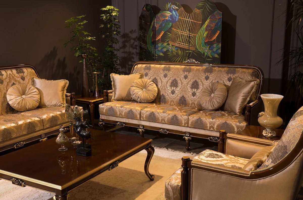 Casa Padrino tavolo da salotto di lusso oro 100 x 100 x A. 40 cm - Tavolo