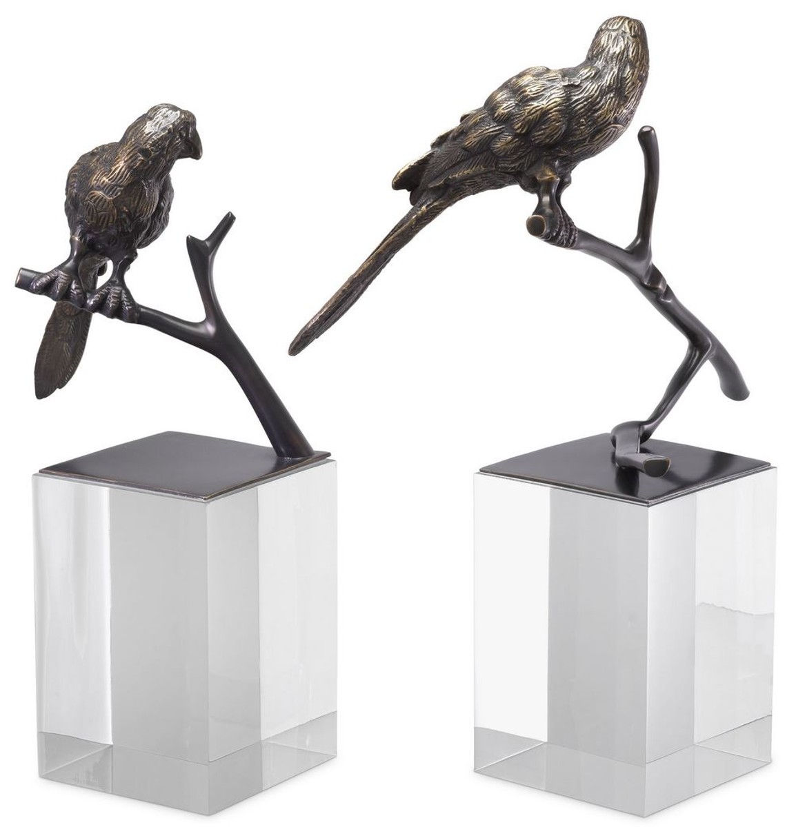 Casa Padrino ensemble d'objets de décoration de 2 de luxe bronze - Décoration de Bureau - Décoration de Salon - Collection de Luxe