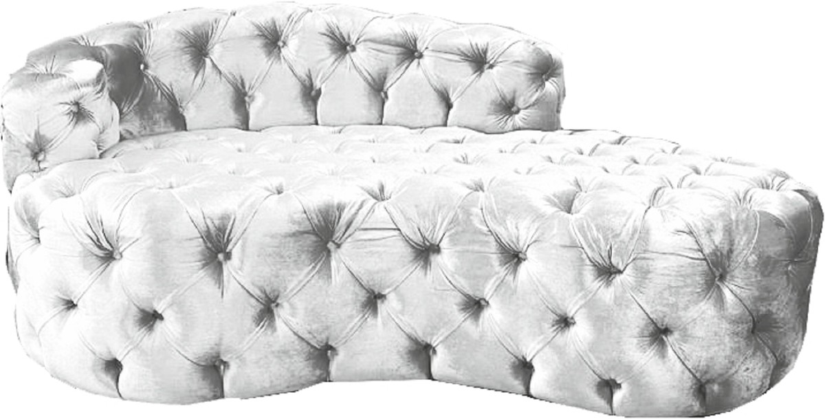 Casa Padrino Luxus Chesterfield Samt Chaiselongue - Verschieden Farben - Chesterfield Wohnzimmer MÃ¶bel