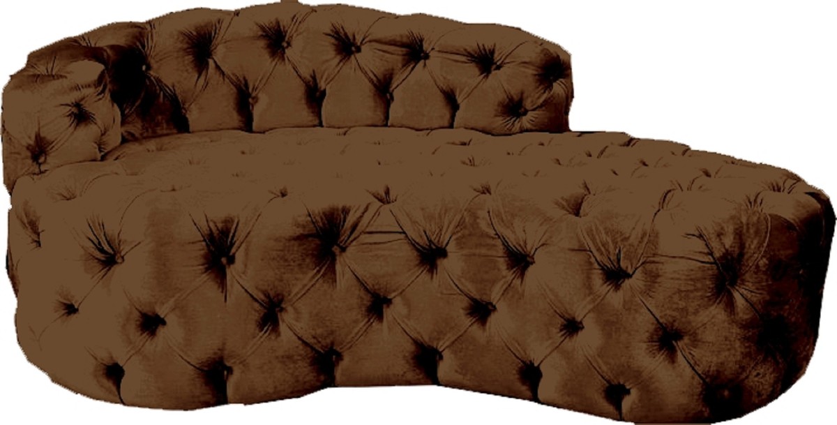 Casa Padrino Luxus Chesterfield Samt Chaiselongue - Verschieden Farben - Chesterfield Wohnzimmer MÃ¶bel