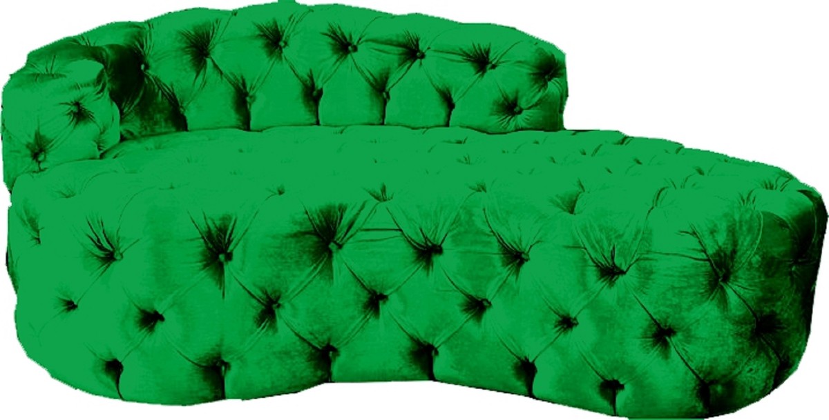 Casa Padrino Luxus Chesterfield Samt Chaiselongue - Verschieden Farben - Chesterfield Wohnzimmer MÃ¶bel