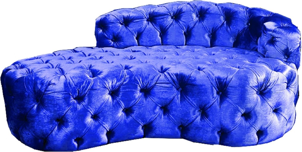 Casa Padrino Luxus Chesterfield Samt Chaiselongue - Verschieden Farben - Wohnzimmer MÃ¶bel - Chesterfield MÃ¶bel