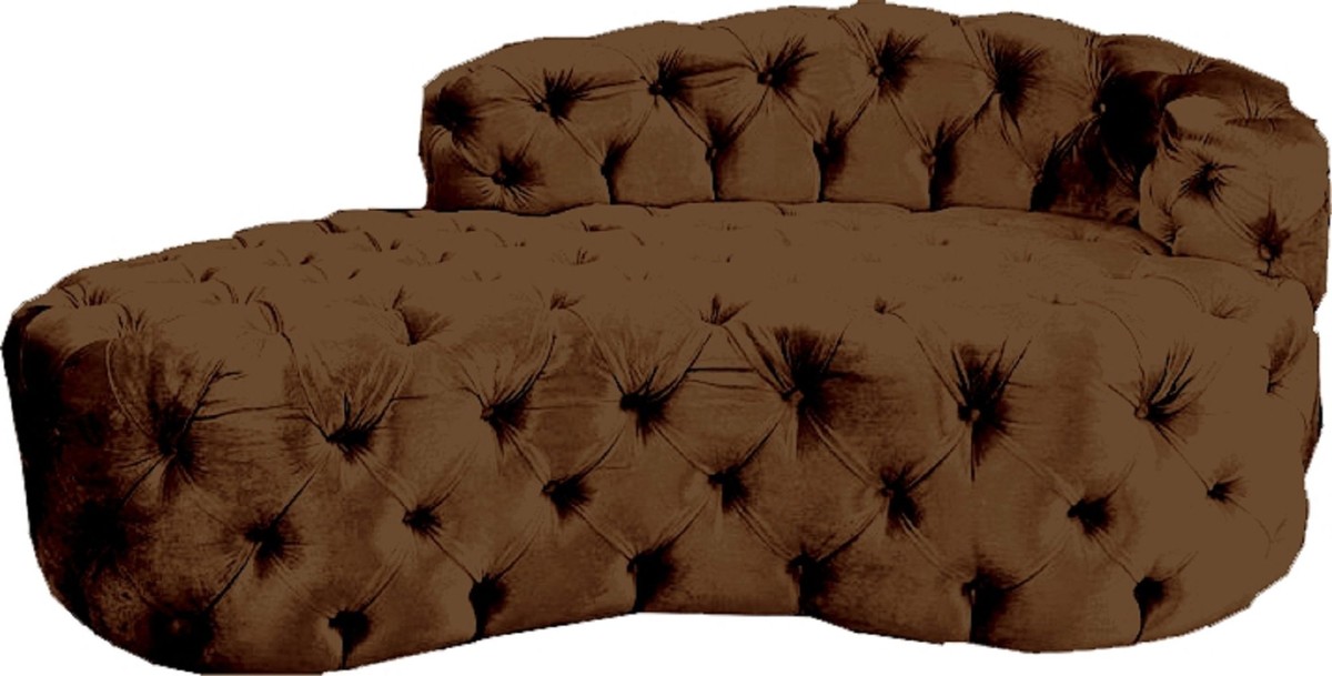 Casa Padrino Luxus Chesterfield Samt Chaiselongue - Verschieden Farben - Wohnzimmer MÃ¶bel - Chesterfield MÃ¶bel
