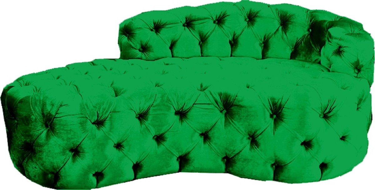 Casa Padrino Luxus Chesterfield Samt Chaiselongue - Verschieden Farben - Wohnzimmer MÃ¶bel - Chesterfield MÃ¶bel