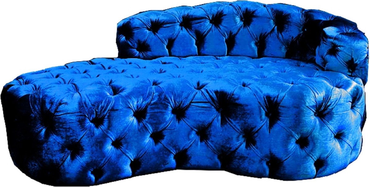 Casa Padrino Luxus Chesterfield Samt Chaiselongue - Verschieden Farben - Wohnzimmer MÃ¶bel - Chesterfield MÃ¶bel