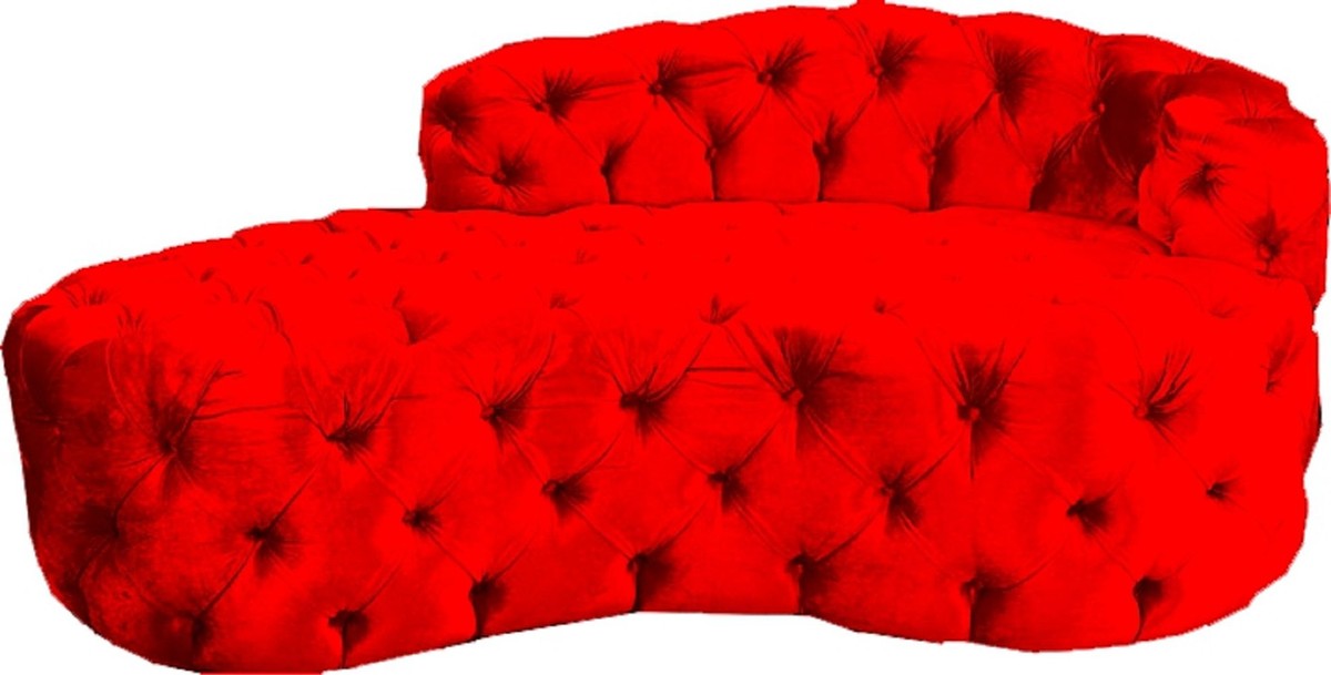 Casa Padrino Luxus Chesterfield Samt Chaiselongue - Verschieden Farben - Wohnzimmer MÃ¶bel - Chesterfield MÃ¶bel