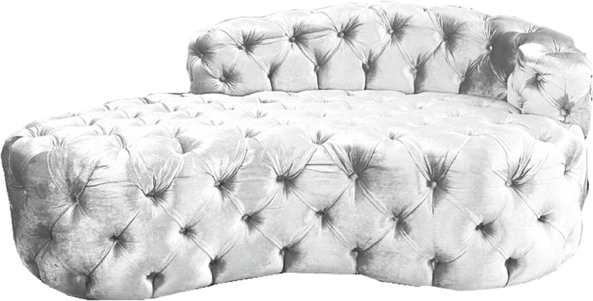 Casa Padrino Luxus Chesterfield Samt Chaiselongue - Verschieden Farben - Wohnzimmer MÃ¶bel - Chesterfield MÃ¶bel