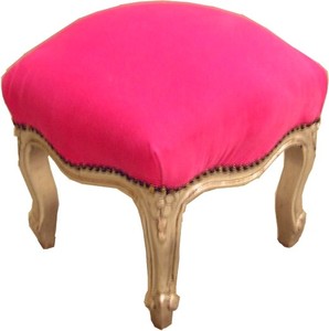 4250427839554 - Barock FuÃhocker Pink   Silber