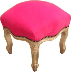 4250427839554 - Barock FuÃhocker Pink   Silber