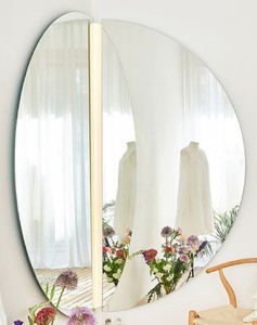 Casa Padrino espejo ratán diseñador colores naturales Ø 85 cm - Espejo de  Pared en Diseño Floral