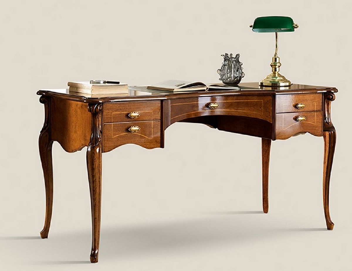Casa Padrino Luxus Jugendstil Schreibtisch Braun Gold Gr n 