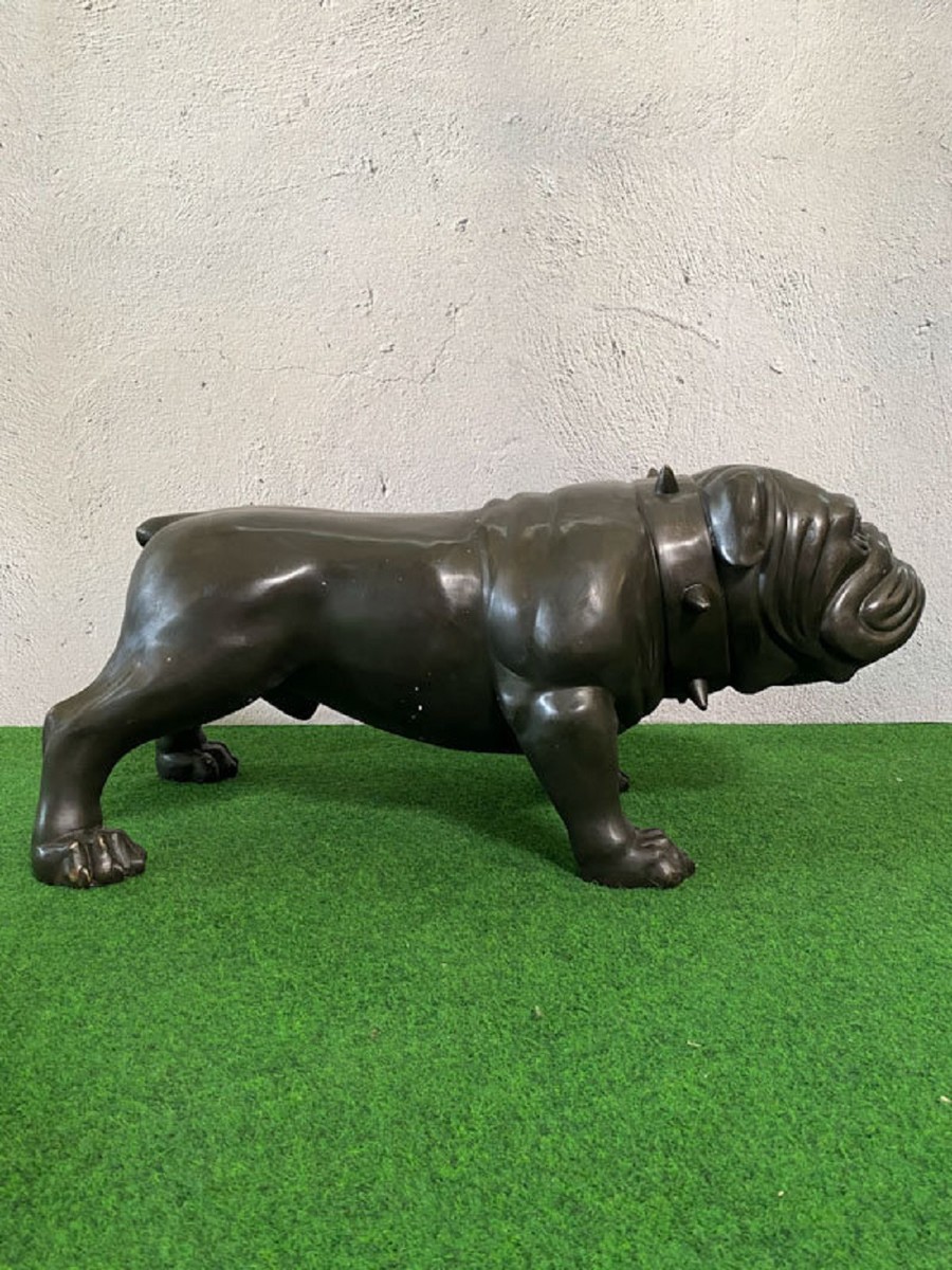 Casa Padrino sculpture de décoration de luxe en bronze chien bouledogue 81  x 43 x H. 38 cm - Figurine de décoration en bronze - Accessoires de  décoration de luxe