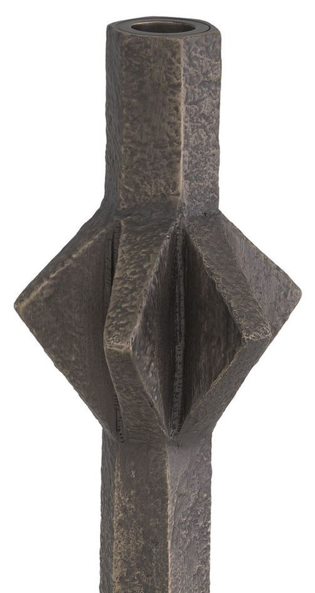 Casa Padrino luxury candle holder bronze 18.5 x 16.5 x H. 50 cm - Brass candlestick - Hotel & Restaurant Decoration Accessories - Luxury Quality