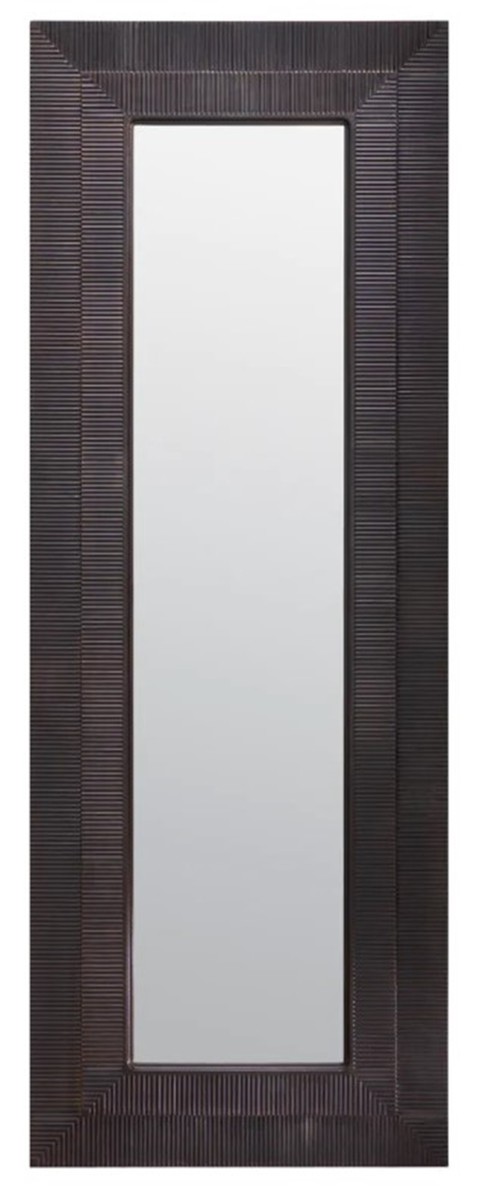 Casa Padrino miroir mural de luxe laiton vintage 78,5 x 3,5 x H. 215,5 cm - Miroir de salon - Miroir de chambre - Miroir d'armoire - Meubles de Luxe Casa Padrino miroir mural de luxe laiton vintage 78,5 x 3,5 x H. 215,5 cm - Miroir de salon - Miroir de chambre - Miroir d'armoire - Meubles de Luxe