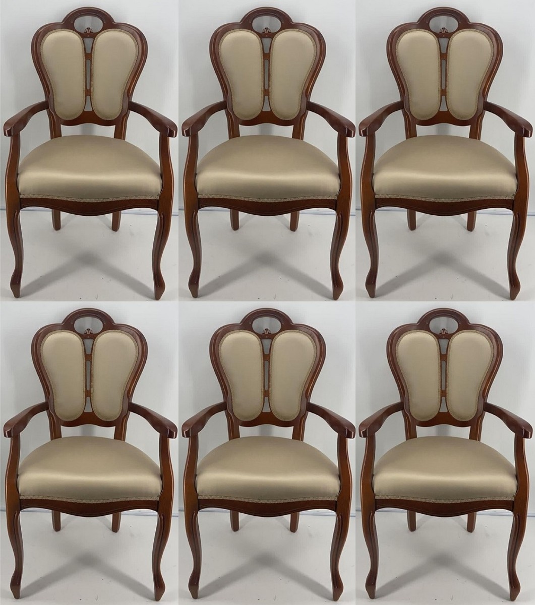 COLAMY Sedie Da Pranzo Moderne In Legno, Set Da 6, Imbottite In Tessuto Beige Con Poggiapiedi