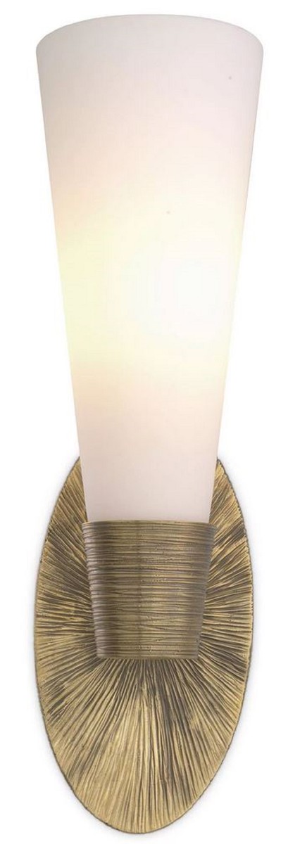 Casa Padrino lámpara de pared de lujo latón vintage / blanco 12 x 15,5 x A. 41 cm - Aplique para Hotel y Restaurante - Colección de Lujo