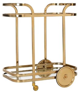 Chariot De Marché Pliable METALTEX Trillium - Dimensions 90x45x5 Cm - Finition Dorée