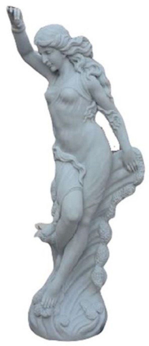 Casa Padrino scultura decorativa in marmo Art Nouveau di lusso signora  bianco - Figura di decorazione del giardino - Decorazione del Giardino  Barocco e Art Nouveau