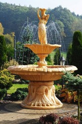 Casa Padrino fontaine Art Nouveau beige Ø 145 x H. 234 cm - Magnifique  fontaine de jardin - Fontaine de décoration de jardin - Accessoires de  Décoration de Jardin Baroque & Art Nouveau