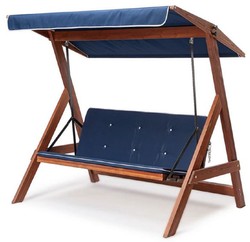 Casa Padrino Luxus Hollywood Schaukel Blau / Braun Moderne