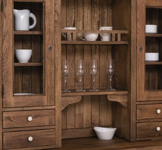 Casa Padrino armadio da pranzo in stile country marrone scuro 137 x 50 x A.  197 cm - Armadio da cucina in legno massello - Mobili per sala da pranzo stile  country - Arredamenti stile country