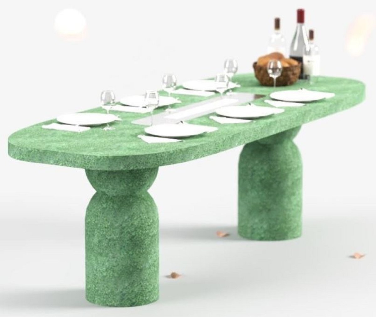 Casa Padrino luxury dining table with bioethanol fireplace 240 x 110 x H. 75 cm - Different Colors - Dining room table - Garden table - Dining room furniture - Garden furniture - Luxury furniture