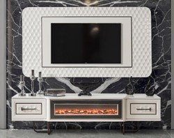 Casa Padrino luxury Art Deco TV cabinet set white / bronze - Living