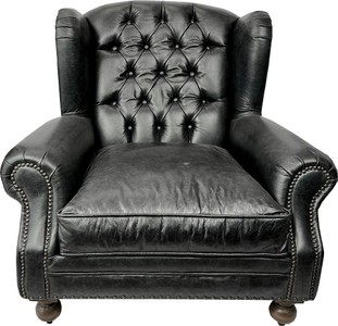 Poltrona Chesterfield in pelle da soggiorno – KeyHome Store