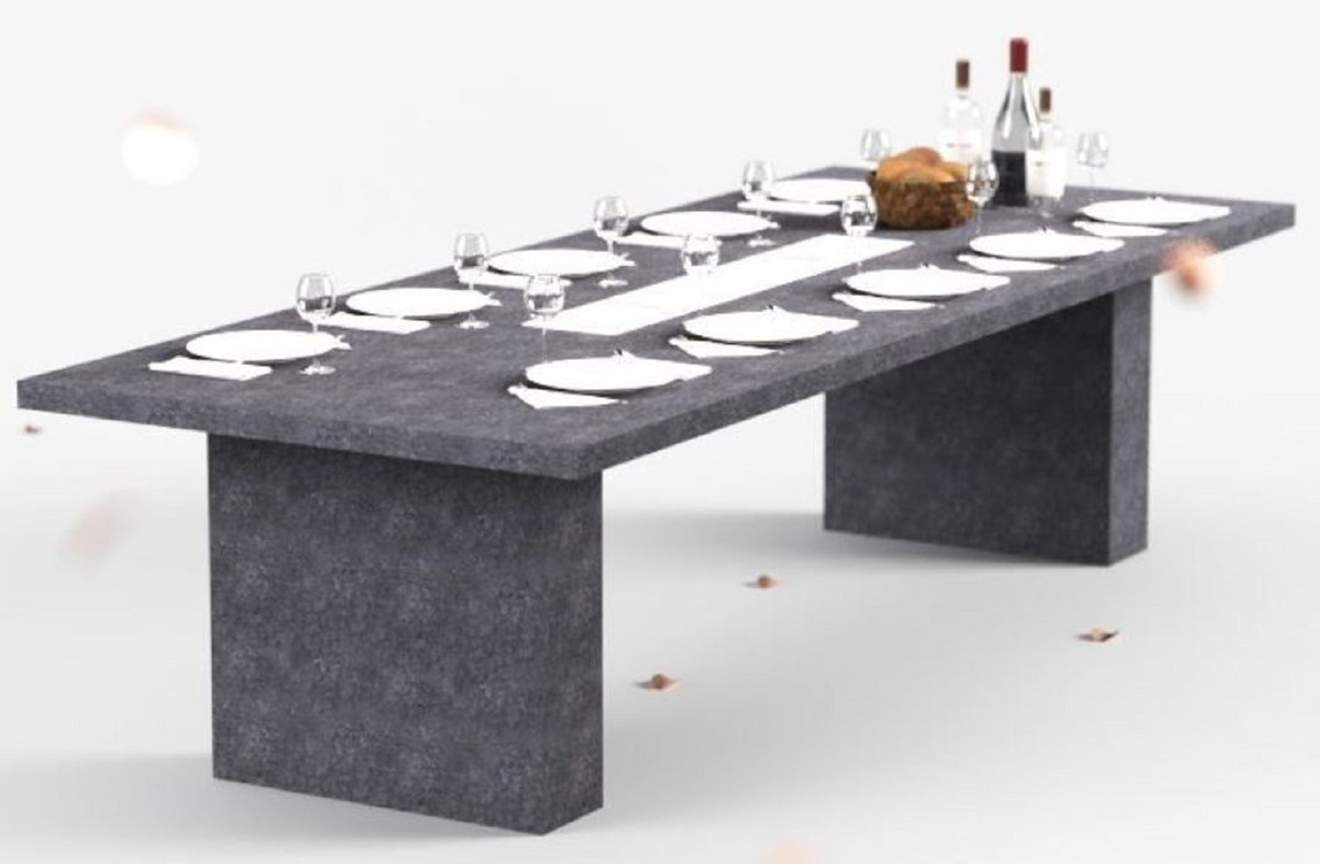 Casa Padrino luxury dining table with bioethanol fireplace 300 x 115 x H. 75 cm - Different Colors - Dining room table - Garden table - Dining room furniture - Garden furniture - Luxury furniture