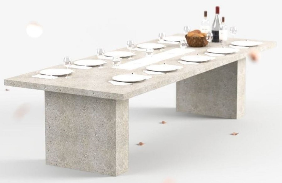 Casa Padrino luxury dining table with bioethanol fireplace 300 x 115 x H. 75 cm - Different Colors - Dining room table - Garden table - Dining room furniture - Garden furniture - Luxury furniture