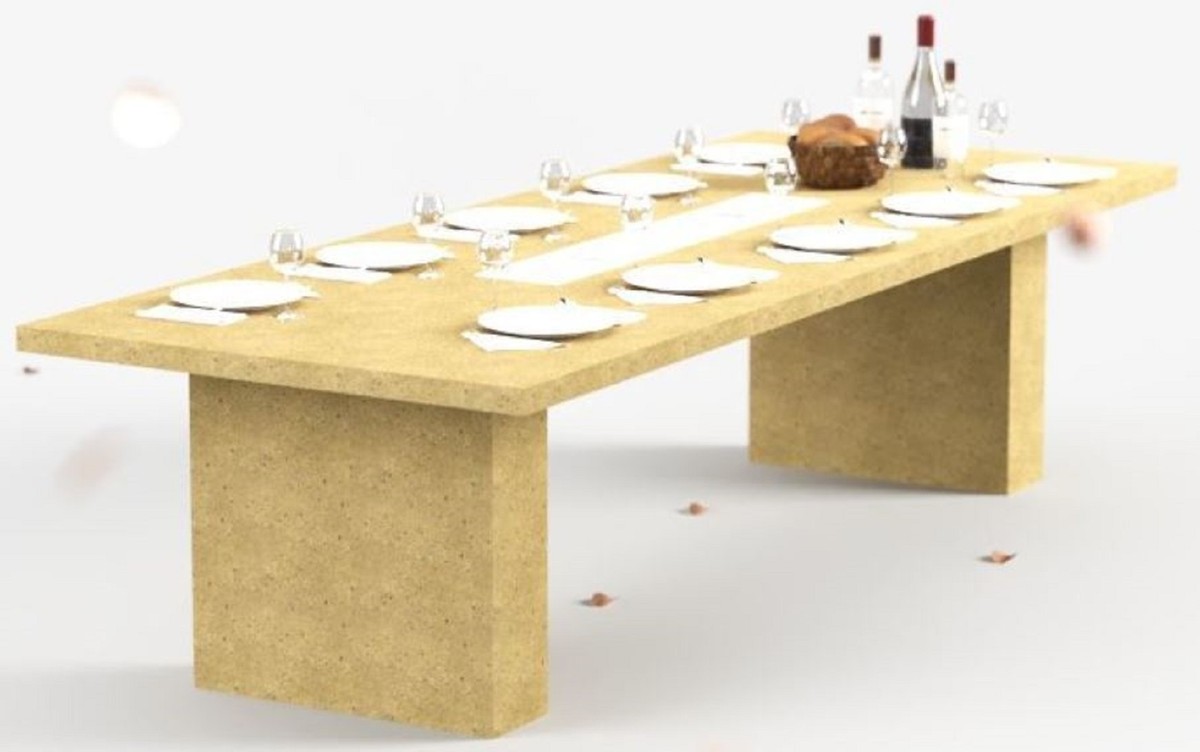 Casa Padrino luxury dining table with bioethanol fireplace 300 x 115 x H. 75 cm - Different Colors - Dining room table - Garden table - Dining room furniture - Garden furniture - Luxury furniture