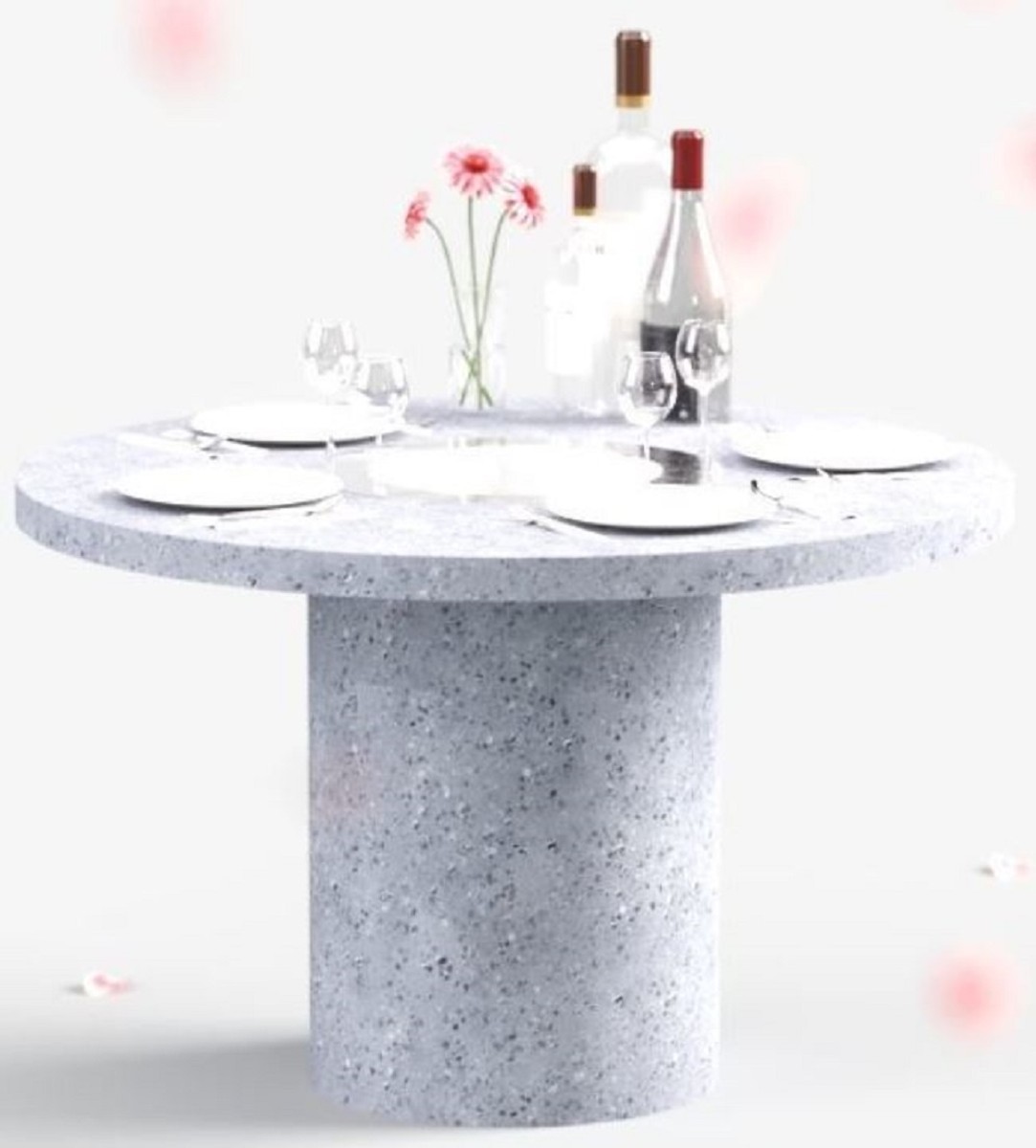 Casa Padrino luxury dining table with bioethanol fireplace Ã 120 x H. 75 cm - Different Colors - Dining room table - Garden table - Dining room furniture - Garden furniture - Luxury furniture