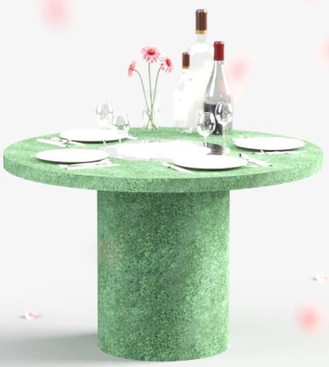 Casa Padrino luxury dining table with bioethanol fireplace Ã 120 x H. 75 cm - Different Colors - Dining room table - Garden table - Dining room furniture - Garden furniture - Luxury furniture