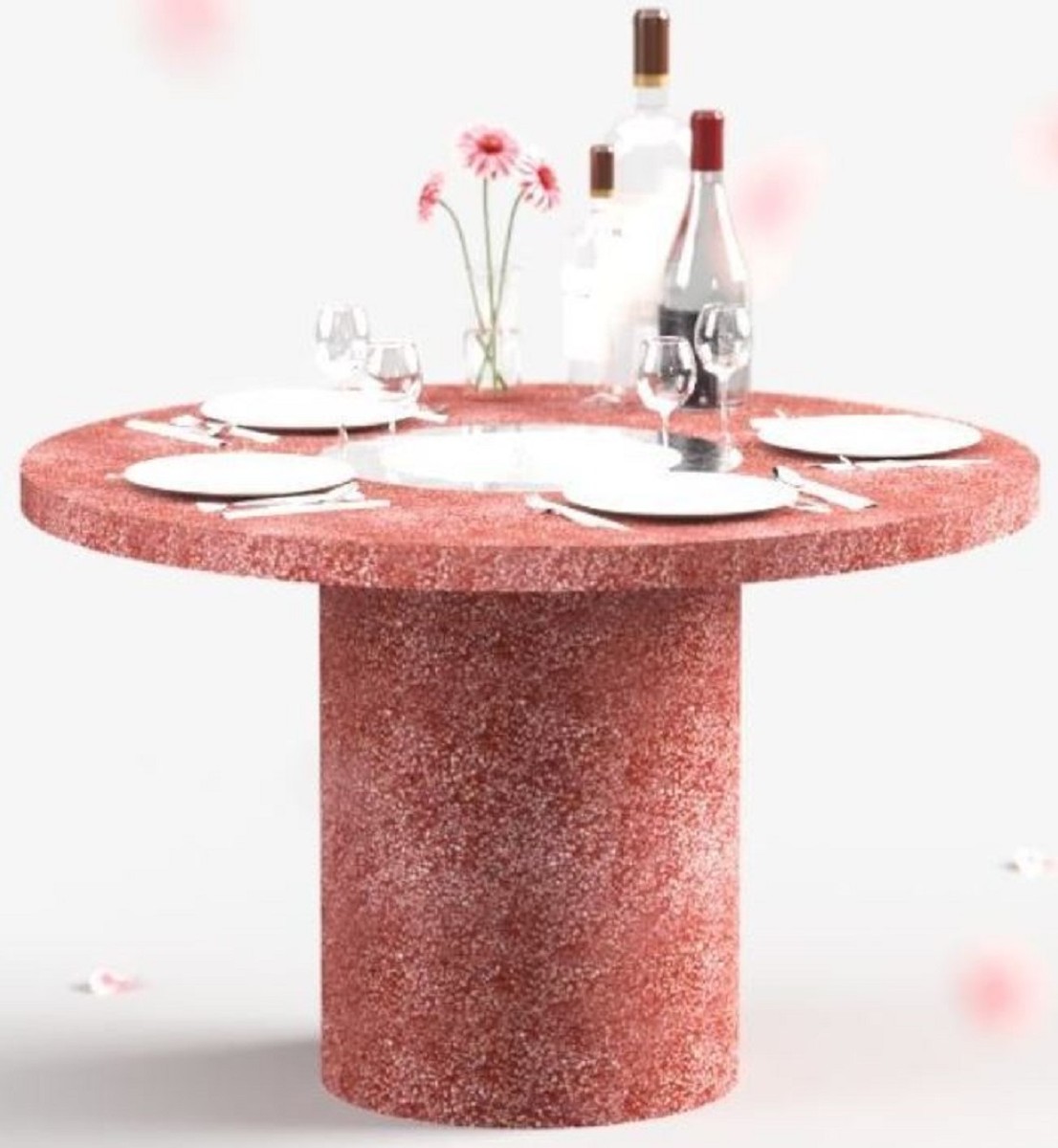 Casa Padrino luxury dining table with bioethanol fireplace Ã 120 x H. 75 cm - Different Colors - Dining room table - Garden table - Dining room furniture - Garden furniture - Luxury furniture